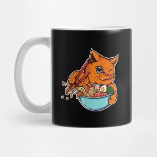 cat and ramen Mug